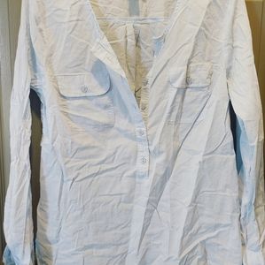 Loft cotton blue button down